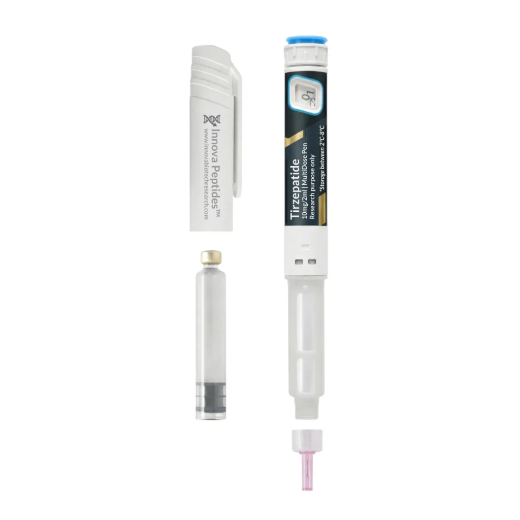 Comprar Tirzepatida en España: Pluma multidosis de alta pureza para investigación científica.