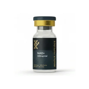 Vial de NAD+ 500mg liofilizado de alta pureza Innova Biotech para protocolos de laboratorio.