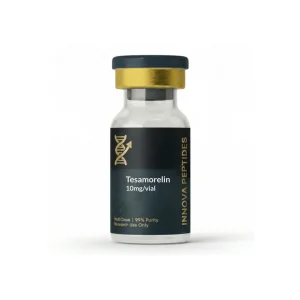 Tesamorelin 10mg en vial liofilizado con pureza 99% verificada - Envío desde España.